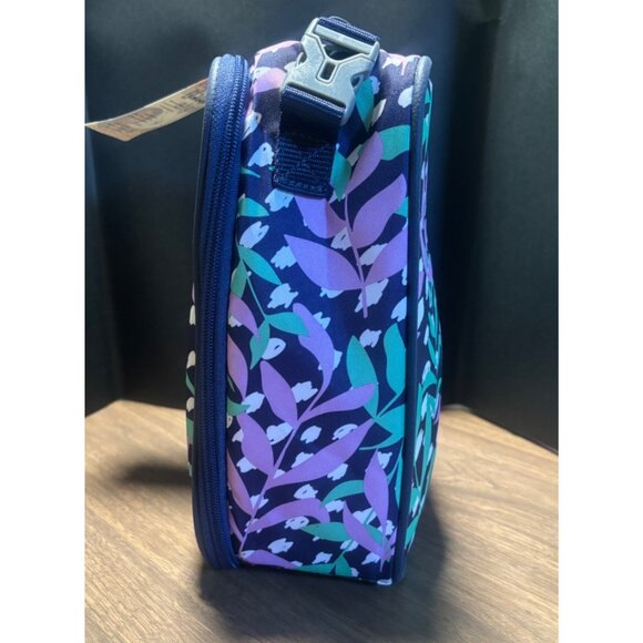 Fit + Fresh Insulated Lunch Tote With 2 Containers Floral Design Purple & Blue C - Picture 7 of 15